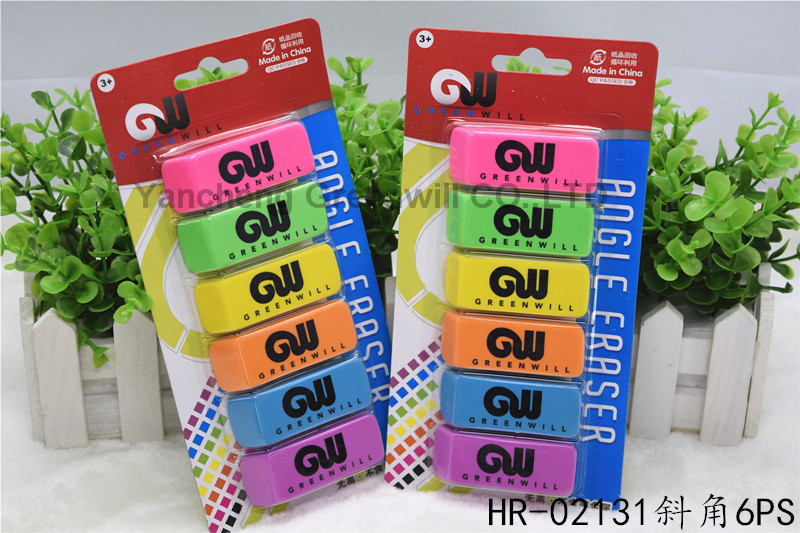 6CT Beveled Eraser  HR-02131